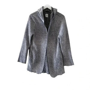 Pink Victoria’s Secret Gray Open Front Sherpa  Hooded Jacket Sz One Size #1482